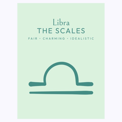 Libra in Wavy Paintbrush Print - Custom Zodiac Sign Poster 6