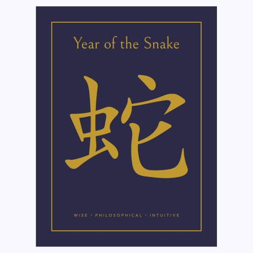Snake in Wavy Paintbrush Print - Custom Chinese Zodiac Poster 6