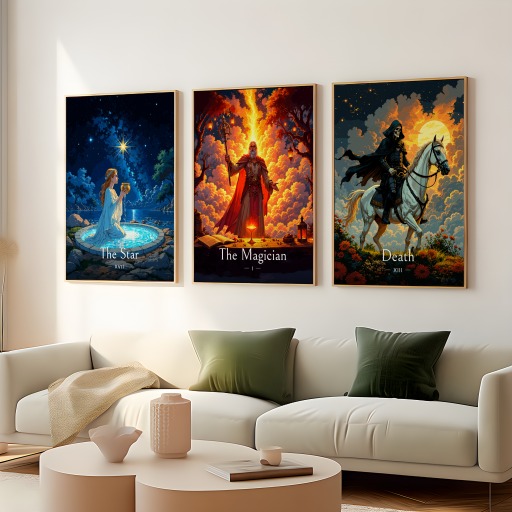 The Magician in Enchanted Surrealism Print - Custom Tarot Card Poster 8
