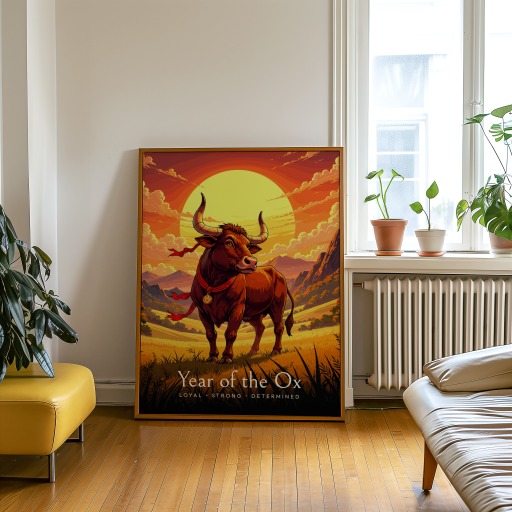 Ox in Enchanted Surrealism Print - Custom Chinese Zodiac Poster 9