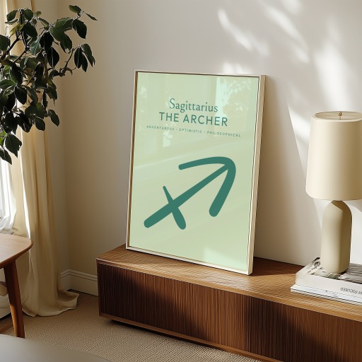 Sagittarius in Wavy Paintbrush Print - Custom Zodiac Sign Poster 8