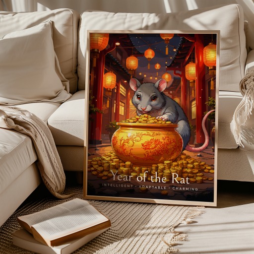 Rat in Enchanted Surrealism Print - Custom Chinese Zodiac Poster 10