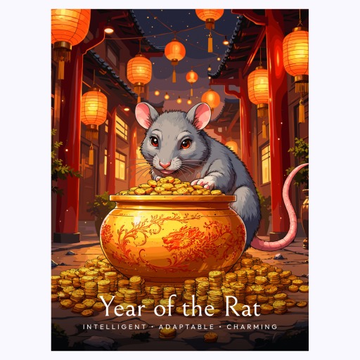 Rat in Enchanted Surrealism Print - Custom Chinese Zodiac Poster 6