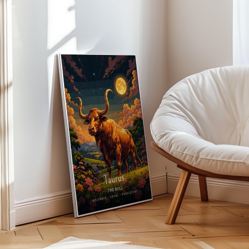 Taurus in Enchanted Surrealism Print - Custom Zodiac Sign Poster 10