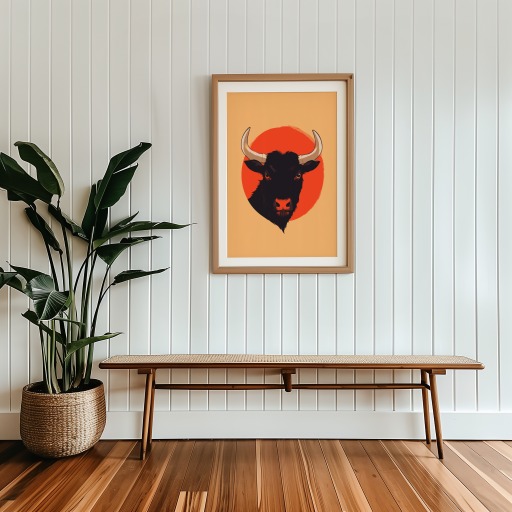 Taurus in Vibrant Grunge Print - Custom Zodiac Sign Poster 9