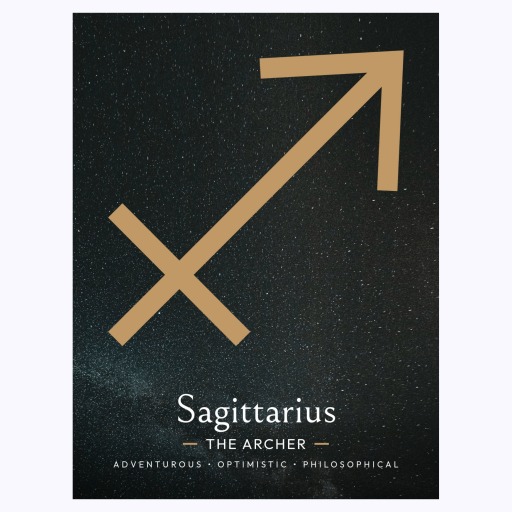 Sagittarius in Simple Sharp Print - Custom Zodiac Sign Poster 6