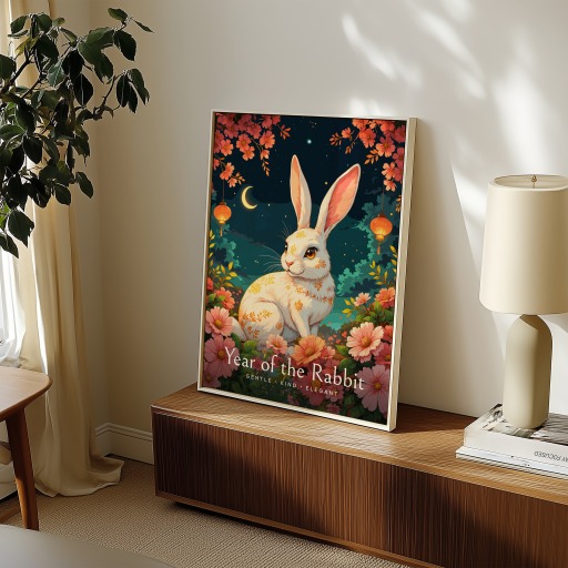 Rabbit in Enchanted Surrealism Print - Custom Chinese Zodiac Poster 11