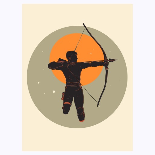 Sagittarius in Vibrant Grunge Print - Custom Zodiac Sign Poster 6