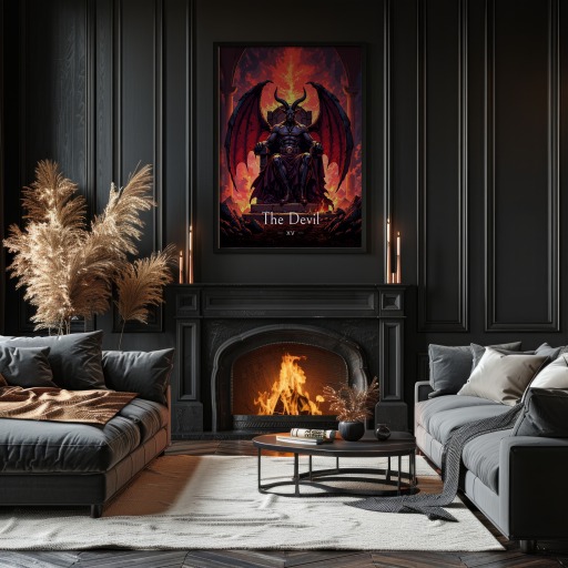 The Devil in Enchanted Surrealism Print - Custom Tarot Card Poster 11
