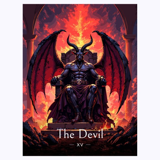 The Devil in Enchanted Surrealism Print - Custom Tarot Card Poster 6