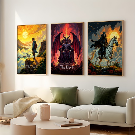 The Devil in Enchanted Surrealism Print - Custom Tarot Card Poster 8