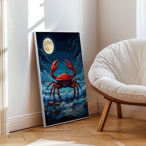 Cancer in Enchanted Surrealism Print - Custom Zodiac Sign Poster 10