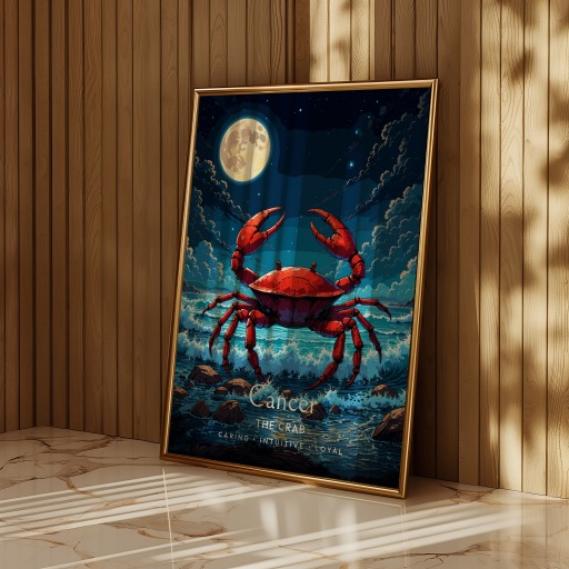 Cancer in Enchanted Surrealism Print - Custom Zodiac Sign Poster 11
