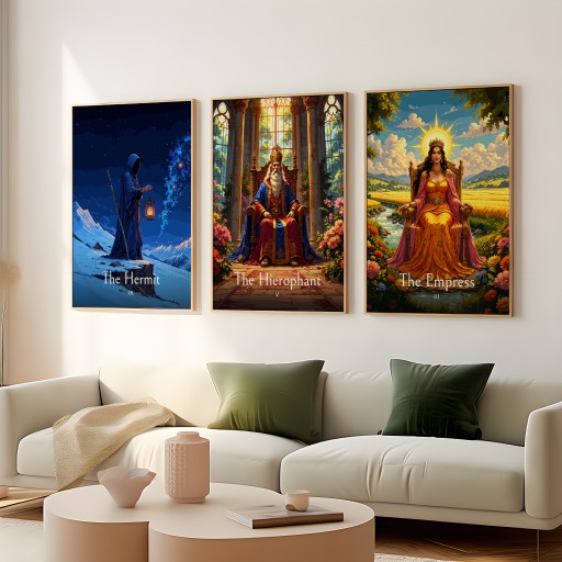 The Hierophant in Enchanted Surrealism Print - Custom Tarot Card Poster 8