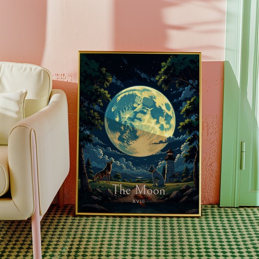 The Moon in Enchanted Surrealism Print - Custom Tarot Card Poster 10