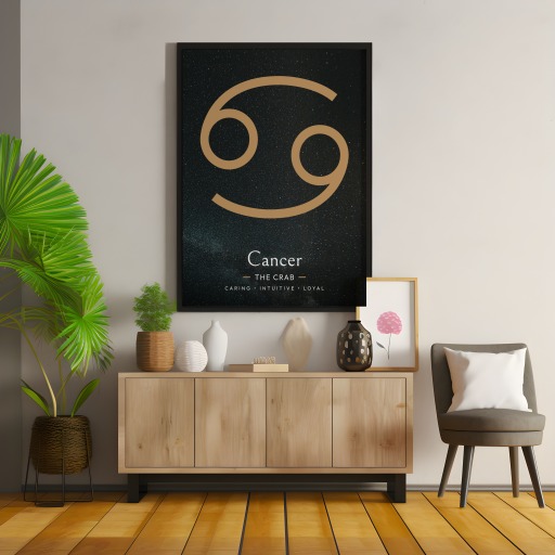 Cancer in Simple Sharp Print - Custom Zodiac Sign Poster 10