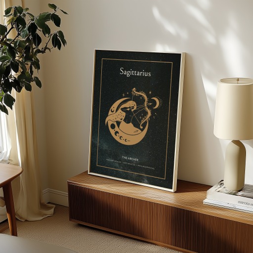 Sagittarius in Block Print - Custom Zodiac Sign Poster 11