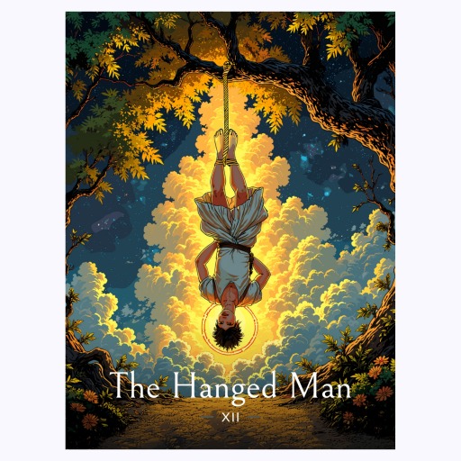 The Hanged Man in Enchanted Surrealism Print - Custom Tarot Card Poster 6