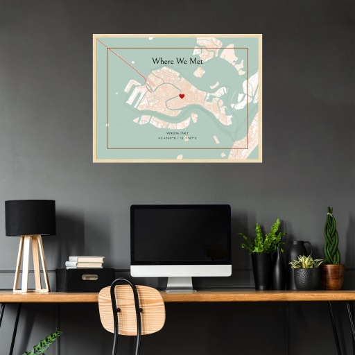 Where We Met Poster - Classic Street Map 9