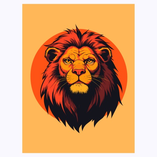 Leo in Vibrant Grunge Print - Custom Zodiac Sign Poster 6