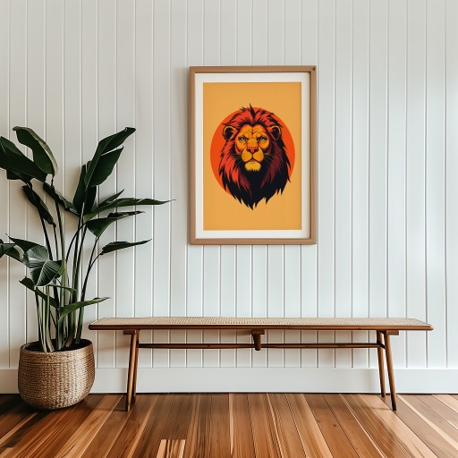 Leo in Vibrant Grunge Print - Custom Zodiac Sign Poster 9