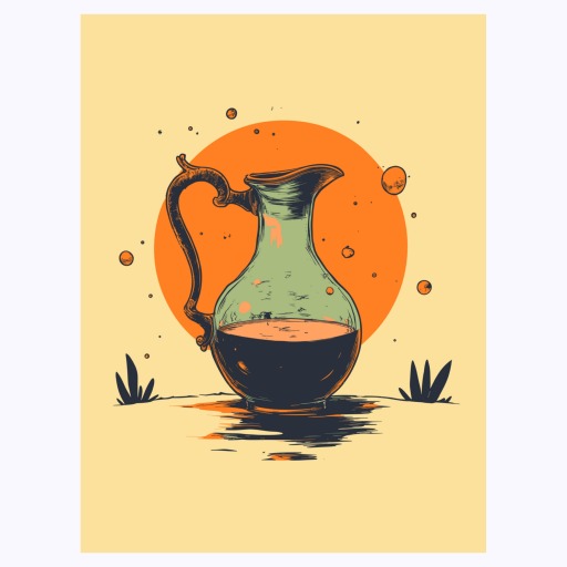 Aquarius in Vibrant Grunge Print - Custom Zodiac Sign Poster 6