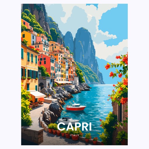 Capri Travel Print - Vintage Travel Art Poster 6