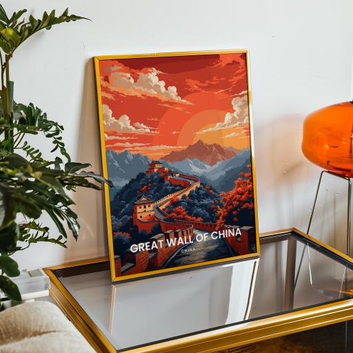 Great Wall of China Travel Print - Vintage Travel Art Poster 9