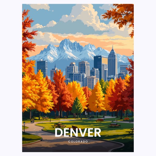 Denver Travel Print - Vintage Travel Art Poster 6