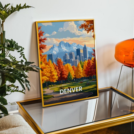 Denver Travel Print - Vintage Travel Art Poster 9