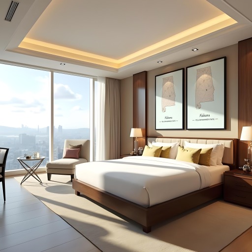 Alabama State Poster - Boundary Map 9