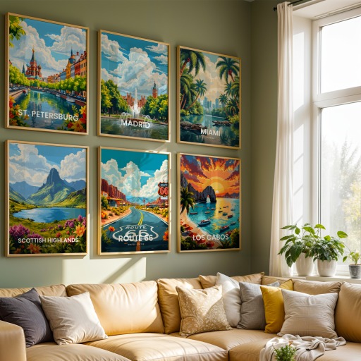 Route 66 Travel Print - Vintage Travel Art Poster  8