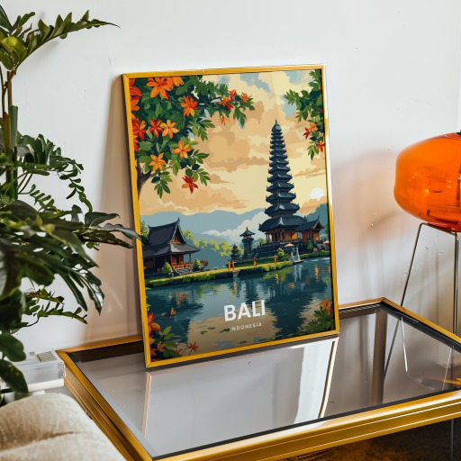 Bali Travel Print - Vintage Travel Art Poster 9