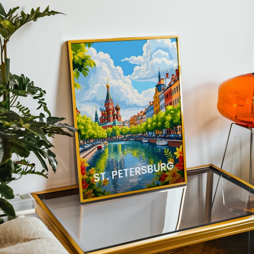 St. Petersburg Travel Print - Vintage Travel Art Poster 9