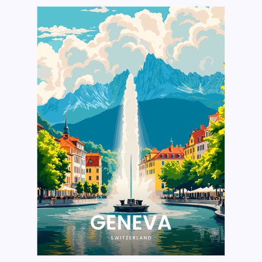 Geneva Travel Print - Vintage Travel Art Poster 6