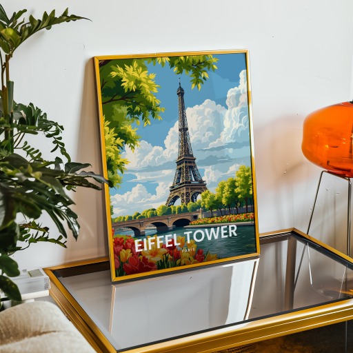 Eiffel Tower Travel Print - Vintage Travel Art Poster 8