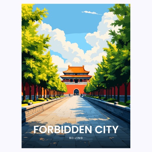 Forbidden City Travel Print - Vintage Travel Art Poster 6