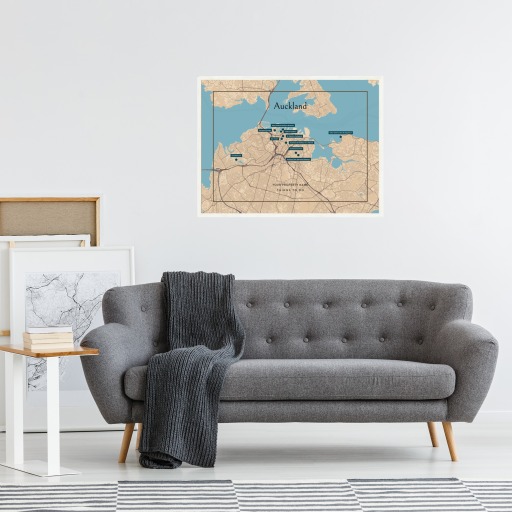 Auckland Airbnb Tourist Poster in Road Trip - Street Map 11