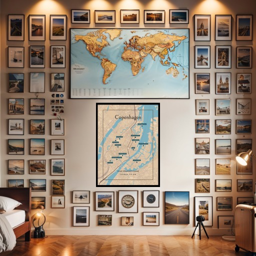 Copenhagen Airbnb Tourist Poster in Road Trip - Street Map 9
