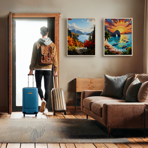 Acadia National Park Travel Print - Vintage Travel Art Poster 11