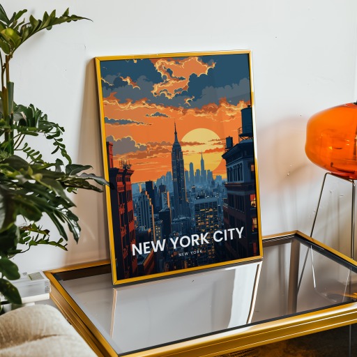 New York City Travel Print - Vintage Travel Art Poster 9