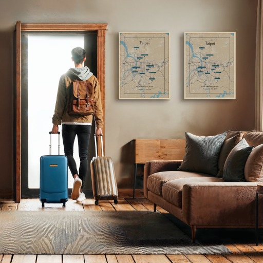 Taipei Airbnb Tourist Poster in Road Trip - Street Map 11