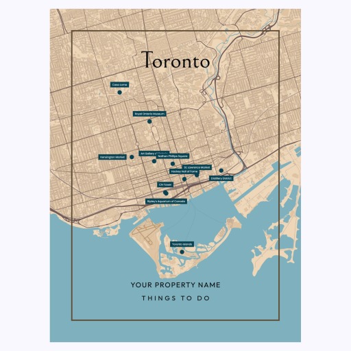 Toronto Airbnb Tourist Poster in Road Trip - Street Map 6
