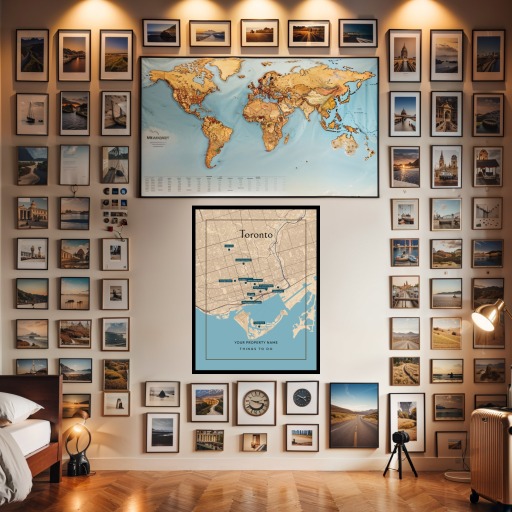 Toronto Airbnb Tourist Poster in Road Trip - Street Map 9