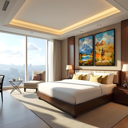 Camel Ride in Egypt Travel Print - Vintage Travel Art Poster 10