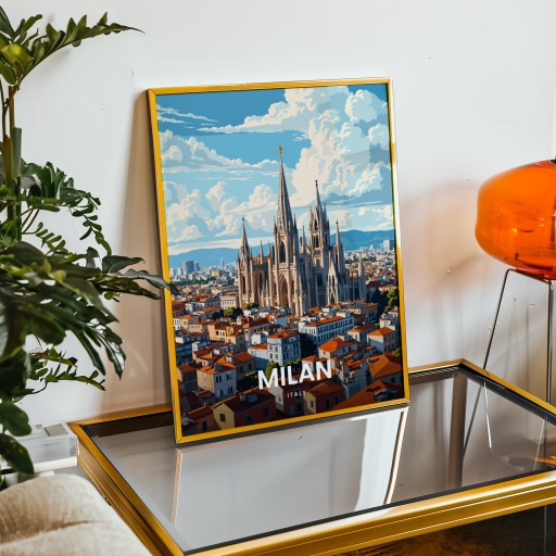 Milan Travel Print - Vintage Travel Art Poster 9