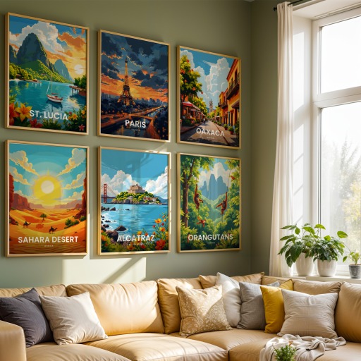 Alcatraz Island Travel Print - Vintage Travel Art Poster 7