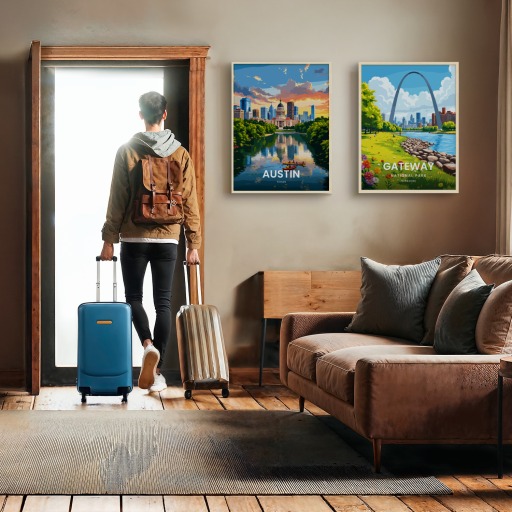 Austin Travel Print - Vintage Travel Art Poster 11