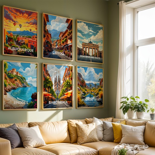 Barcelona Travel Print - Vintage Travel Art Poster 8