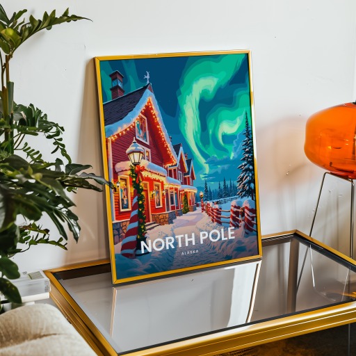 North Pole Travel Print - Vintage Travel Art Poster 9